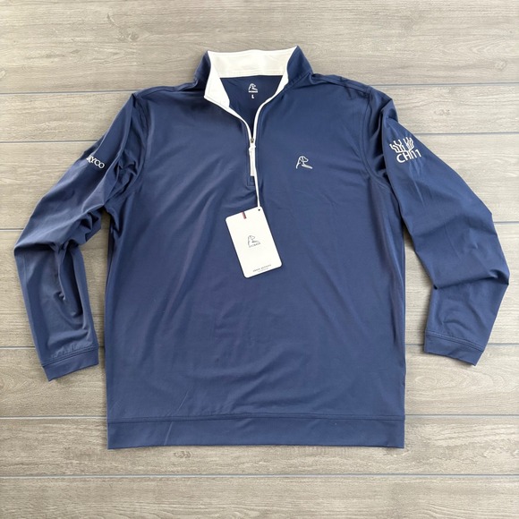 Rhoback Other - RHOBACK Mens Admiral Navy Performance Q Zip Pullover Sweatshirt Size L